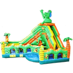 Детский надувной батут-горка "Зелёный остров"