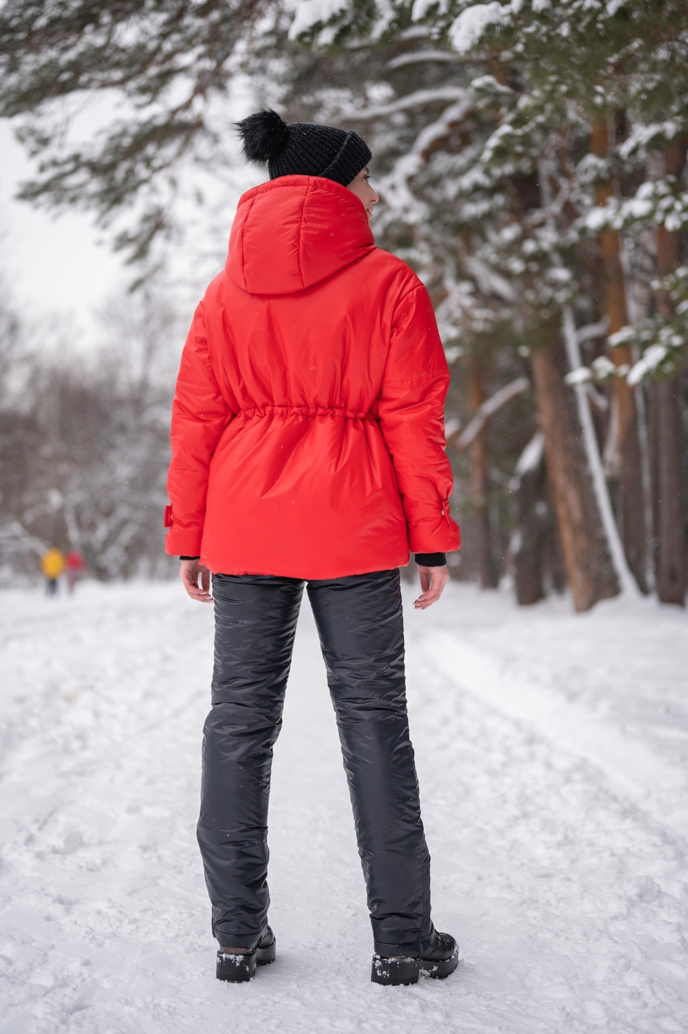 Костюм женский зимний "Fly" красный-черный