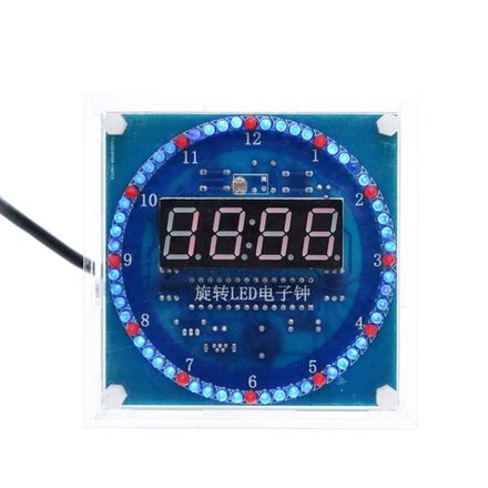 Набор для самостоятельной сборки и пайки "Цифровые светодиодные часы DS1302" 5V с корпусом