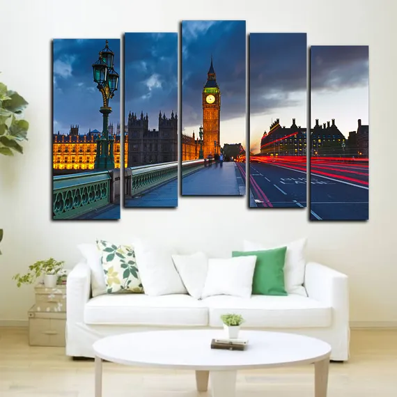 Модульная картина "Ночной Биг-Бен"