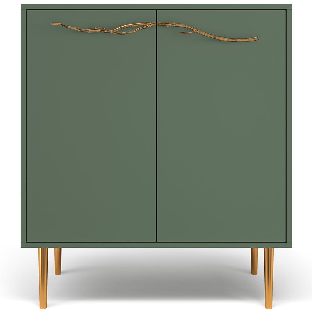 Комод Арт Колор matte Стайл Голд с 2 полками Зеленый нефрит матовый