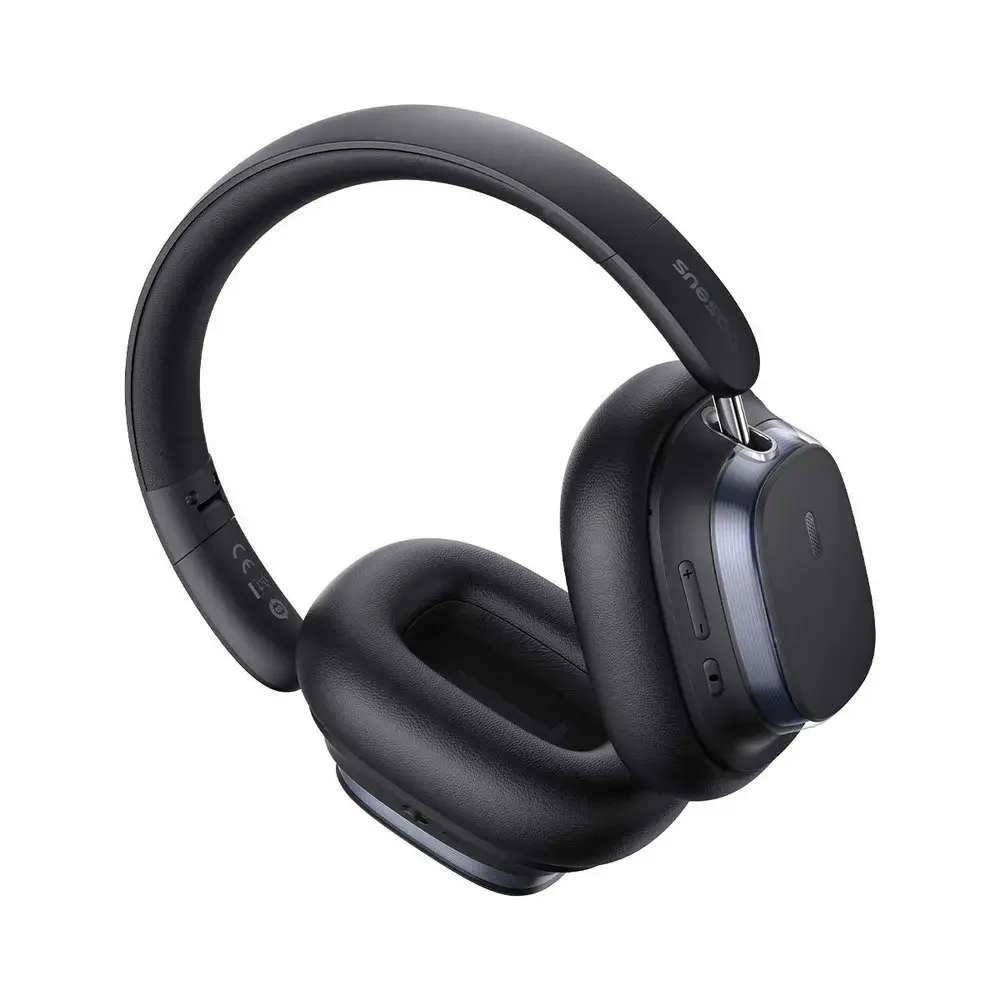 Наушники Baseus Bowie H1s, Bluetooth 5.4, шумоподавление, чёрные