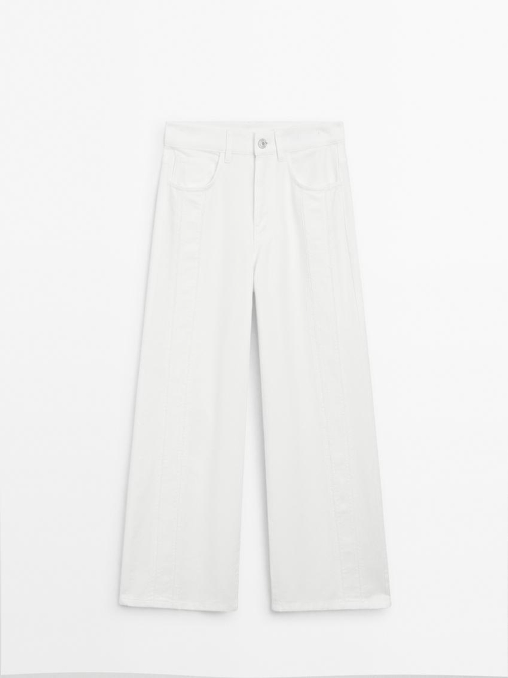 Massimo Dutti Джинсы широкого кроя, белый