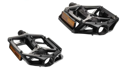 Педали Wellgo PLATFORM алюминиевые, 112x102x28мм, резьба 9/16", полимерные подшипники, черные (30)