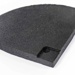 Бордюр резиновый угловой (Sport Рlit Premium) 200x200x20 мм PROFI-FIT