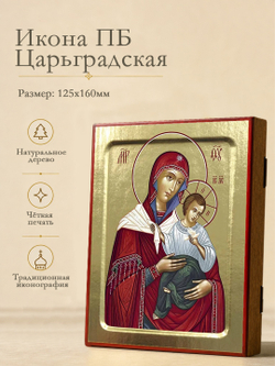 Икона Пресвятой Богородицы, Царьградская (Спасо-Елеазаровская), на дереве: 125 х 160 (Синопсисъ)