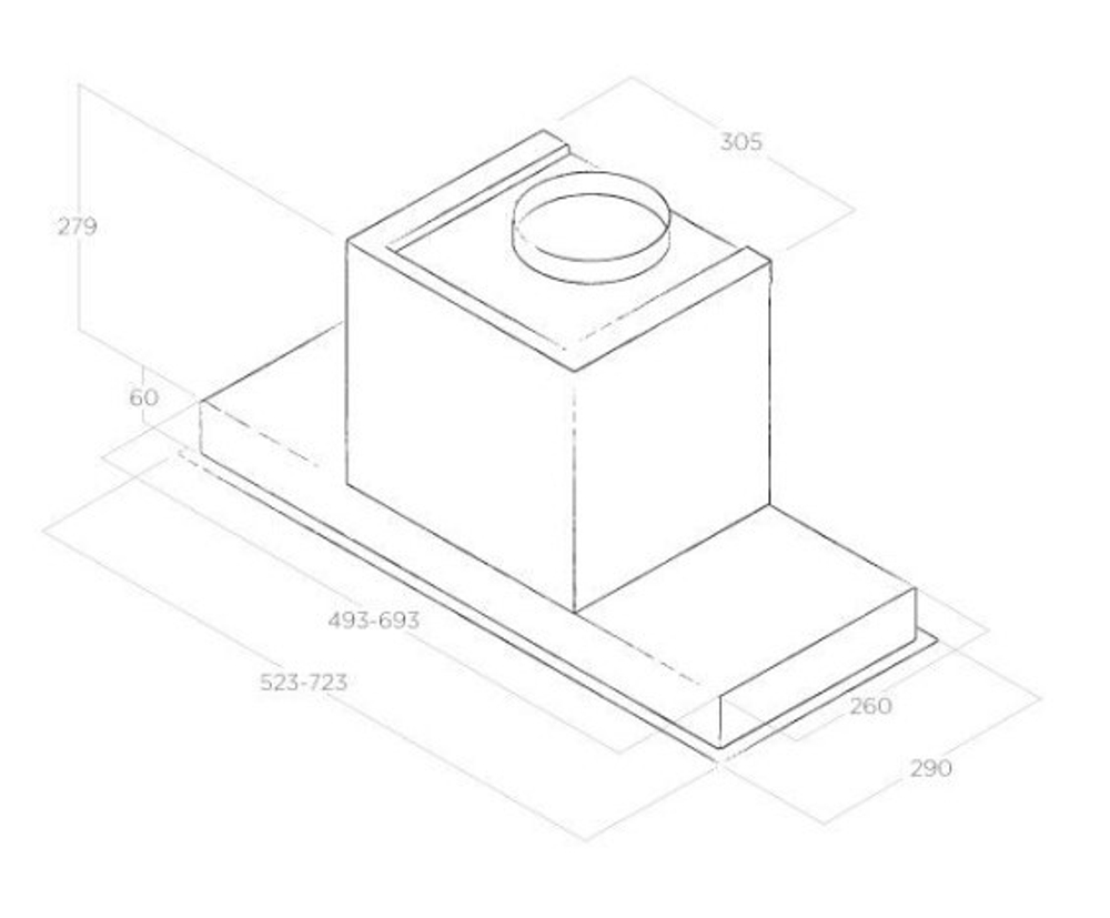 Вытяжка Elica HIDDEN 2.0 IX/A/72
