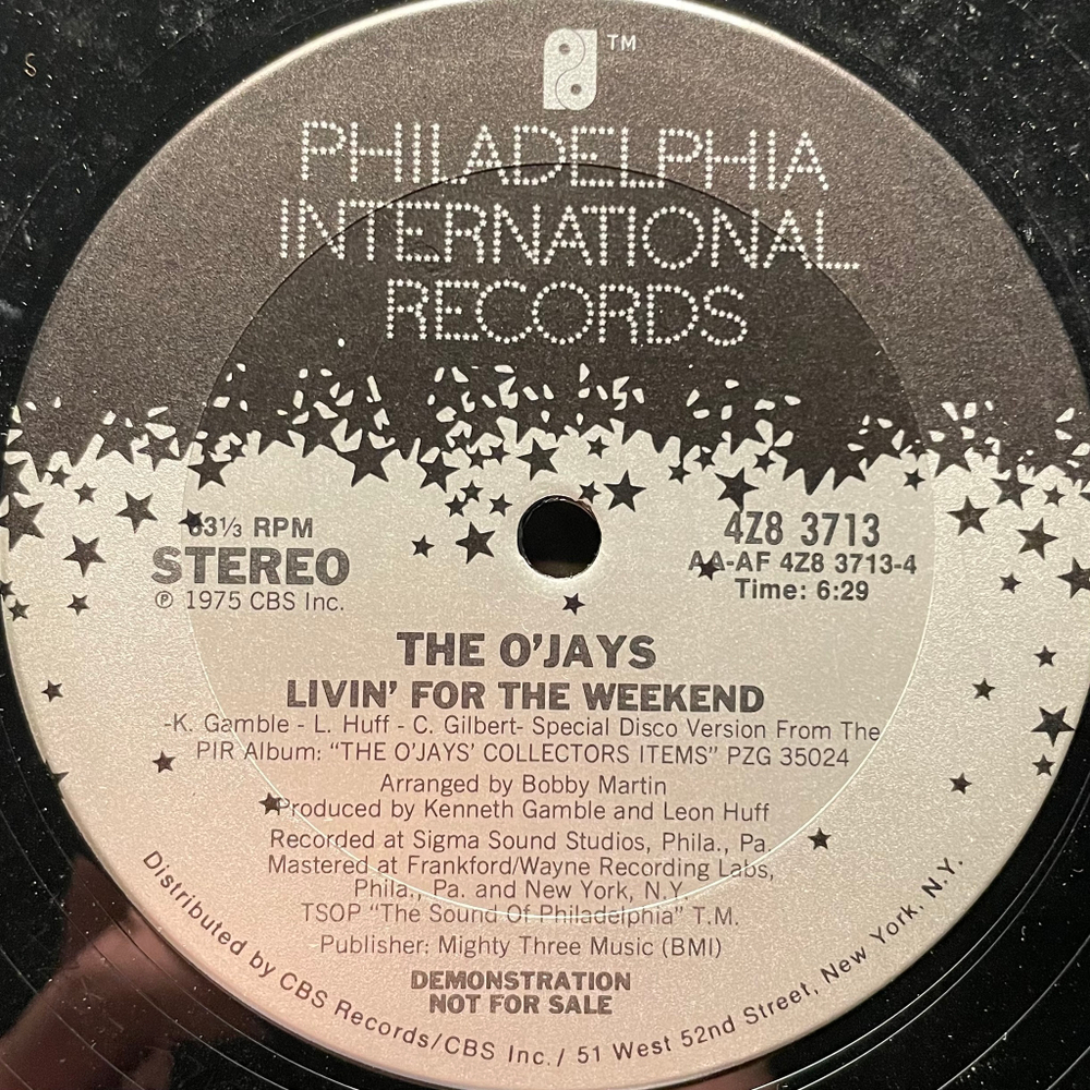 The O'Jays ‎– I Love Music / Livin' For The Weekend (США 1979г.) 12", 45 RPM