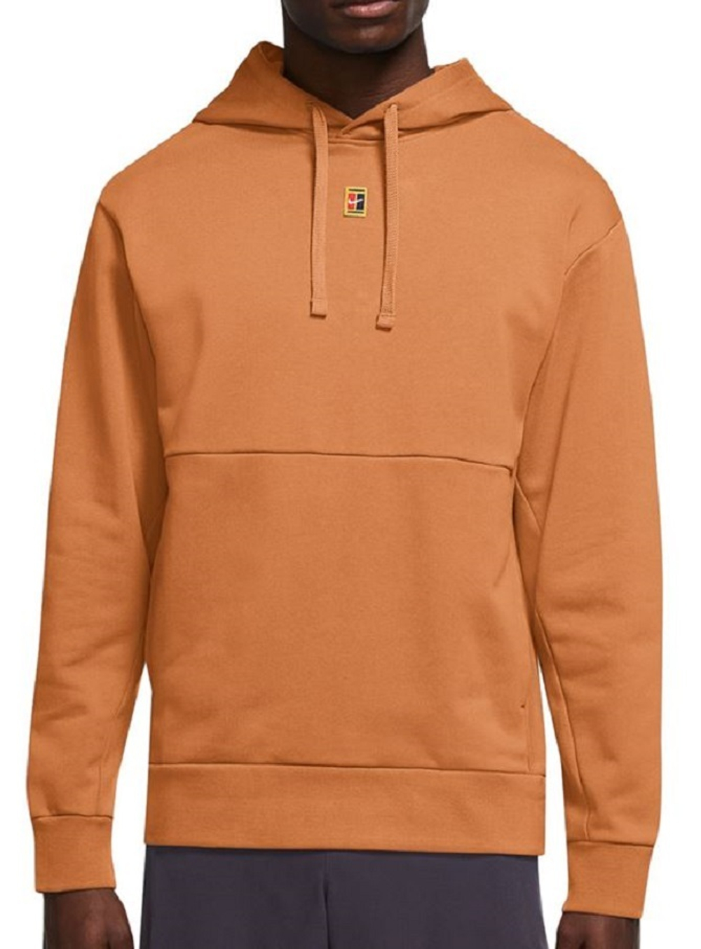 Мужская теннисная кофта Nike Court Fleece Tennis Hoodie M - hot curry