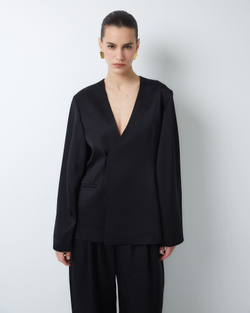 Жакет из шелка и вискозы Берберри черный