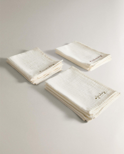 Zara Home Муслиновые салфетки из хлопка, z amana biel, 45x45 см (7 шт.)