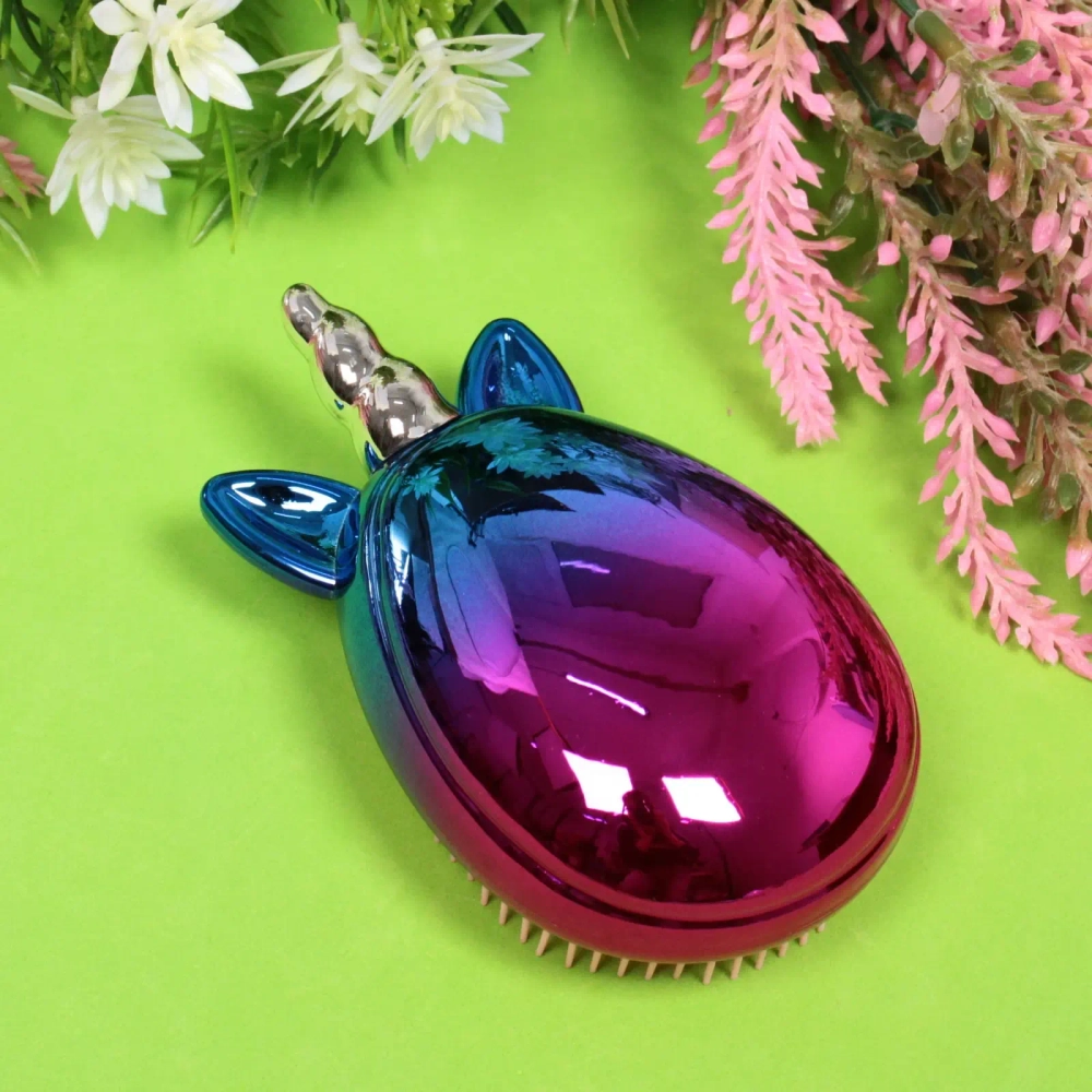 Расческа массажная «Единорог «, цвет розовый/синий , 11,5*6,5см