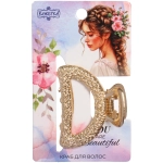 Заколка - краб для волос на блистере «КАСКАДА», трапеция, цвет золото и серебро, 2.5*4см (пакет с подвесом)●