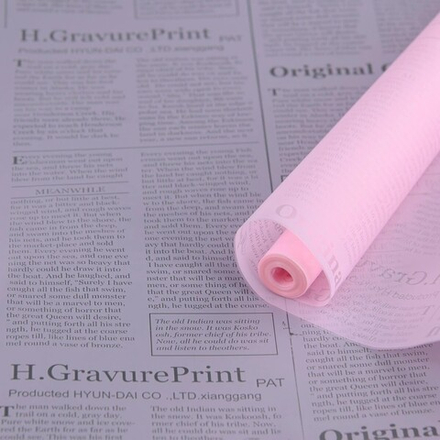 Пленка мат-я "Принт Газета" 60см*200гр РОЗОВЫЙ