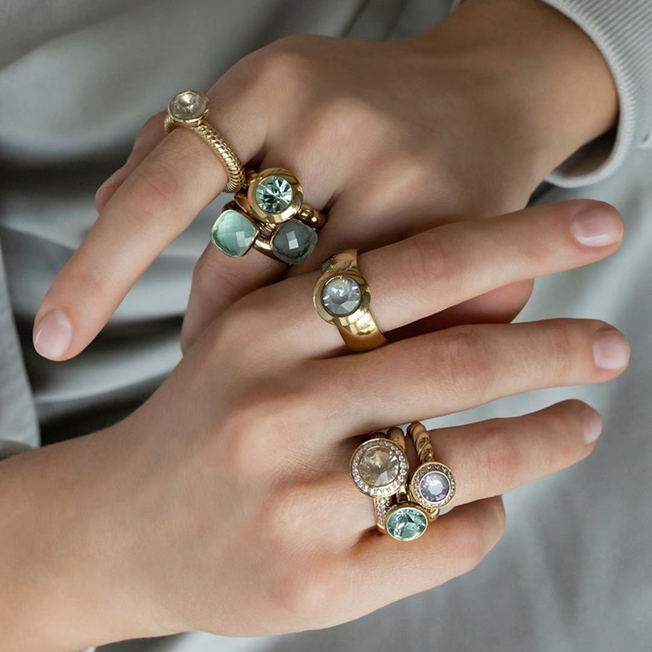 Кольцо Qudo FIRENZE 16.5 (G) Light Grey 107001/40-5223 16.5 размер 16,5