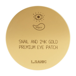 Lsanic Snail Аnd 24K Gold Premium Eye Patch Гидрогелевые патчи для области вокруг глаз с муцином улитки и золотом