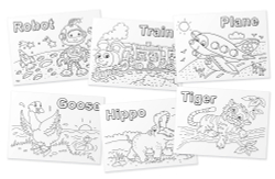 Раскраска-игра (мини). English. Учим слова из 5 букв. (English Words:5 Letters)