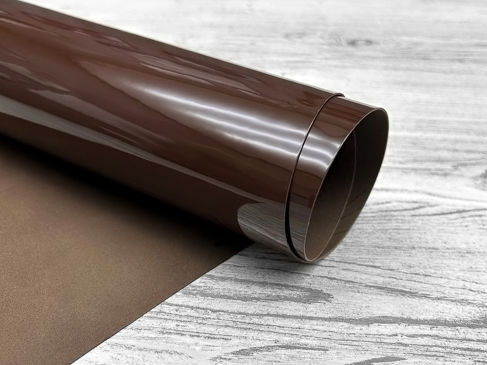 Лаковая натуральная кожа Vernissage Chocolatte — премиальная кожа для сумок и аксессуаров