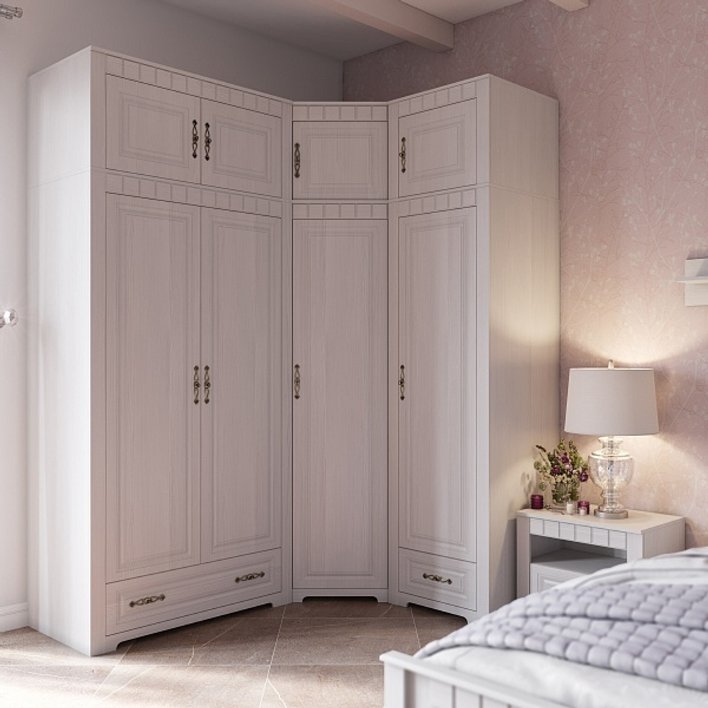 Прованс спальня антресоль угловая