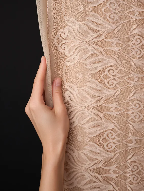 03-294 Кружево эластичное 24 см, бежевый 775