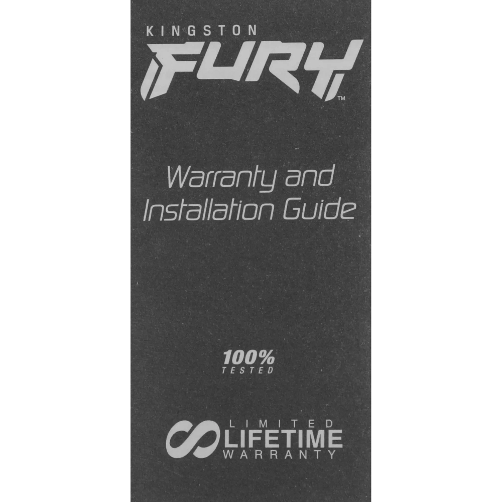 Память оперативная Kingston DDR5 32GB 5200MHz Fury Beast (KF552C40BW-32)