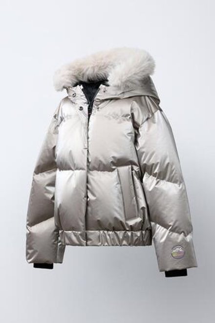 ZARA ВОДОНЕПРОНИЦАЕМАЯ И ВЕТРОЗАЩИТНАЯ КУРТКА RECCO® SYSTEM SKI COLLECTION, КАШТАНОВЫЙ