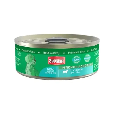 Четвероногий гурман кон.д/соб.мясное ассорти с ягненком 100гр