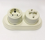 Рамка 2х-постовая, пластик, Bironi BF1-620-21 / Титан