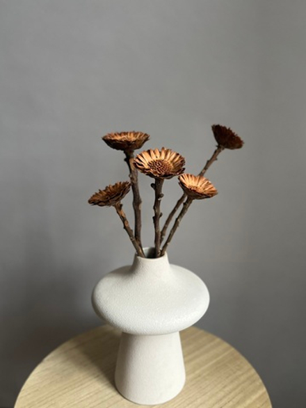 Декоративный цветок из дерева натуральный