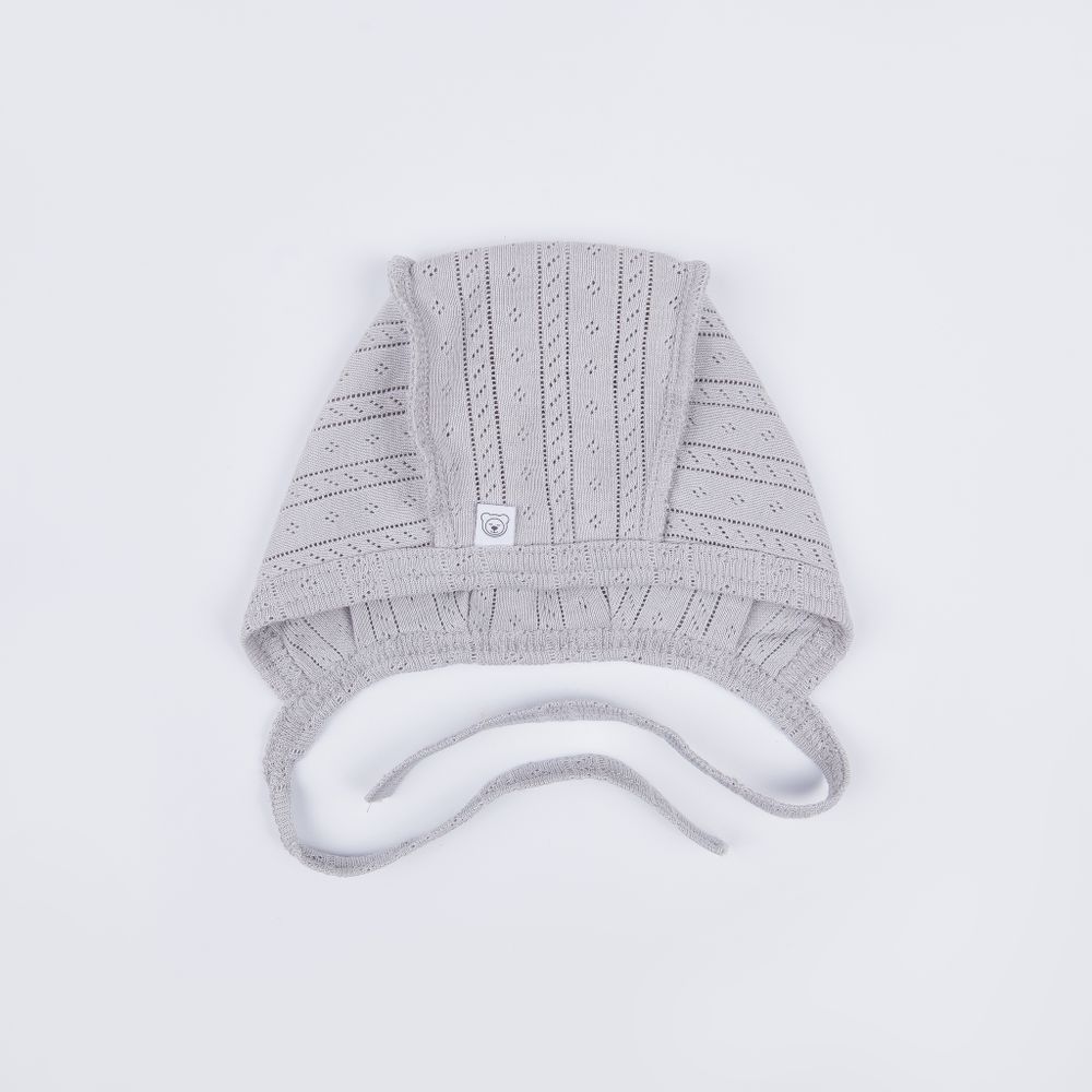 Чепчик "Жемчуг" из ажурного хлопка 0+