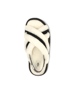 DISCO CROSS SLIDE-black white