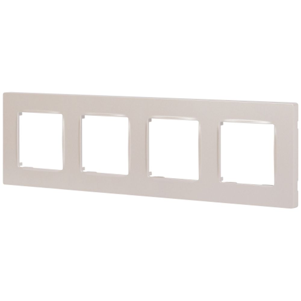 Рамка для розеток и выключателей ЭРА Серия 12 12-5204-15 на 4 поста, Классик, перламутр