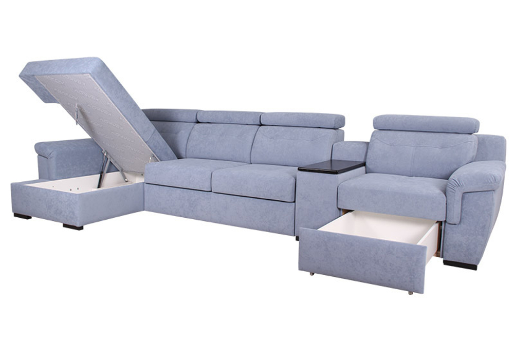 Диван-кровать угловой ВЕРСАЛЬ капот/ правый+ Подлокотник универсал 300+ПК на 690