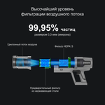 Пылесос вертикальный акк. Greenworks SV24360, 24V, б/щет, 250 Вт, 17 кПа, электрощетка, 2 насадки, LED, белый+серебро, 1х4Ач и ЗУ (4702107UB)