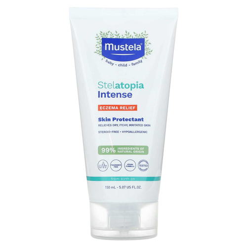 Mustela, Stelatopia Intense, средство от экземы, средство для защиты кожи, без отдушек, 150 мл (5,07 жидк. унц.)