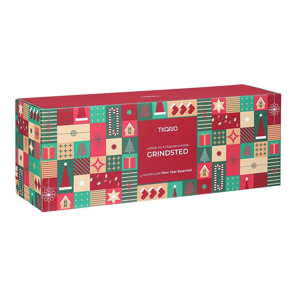 Набор из 4 подсвечников grindsted из коллекции new year essential, 4 шт.