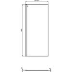 Фиксированная панель 90 см Ideal Standard CONNECT 2 Wetroom panel K9377V3