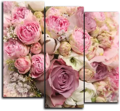 Модульная картина "Нежный букет"