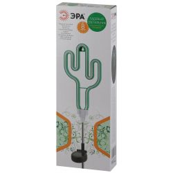 ERASF012-31 ЭРА Садовый неоновый светильник Кактус на солнечной батарее