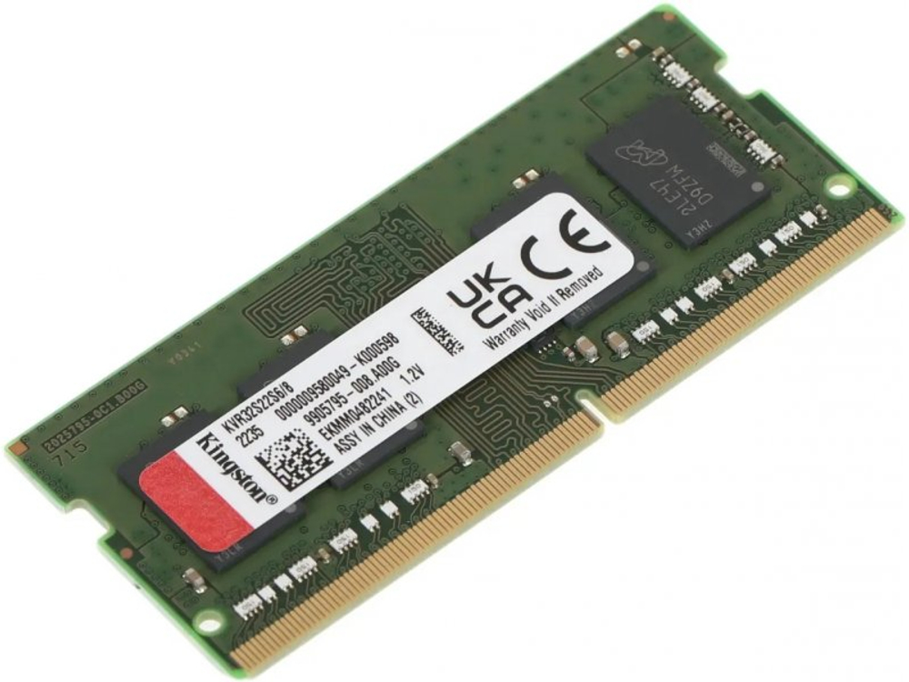 Оперативная память Kingston Value KVR32S22S6/8, DDR4 1х 8ГБ 3200 МГц, SODIMM, RTL