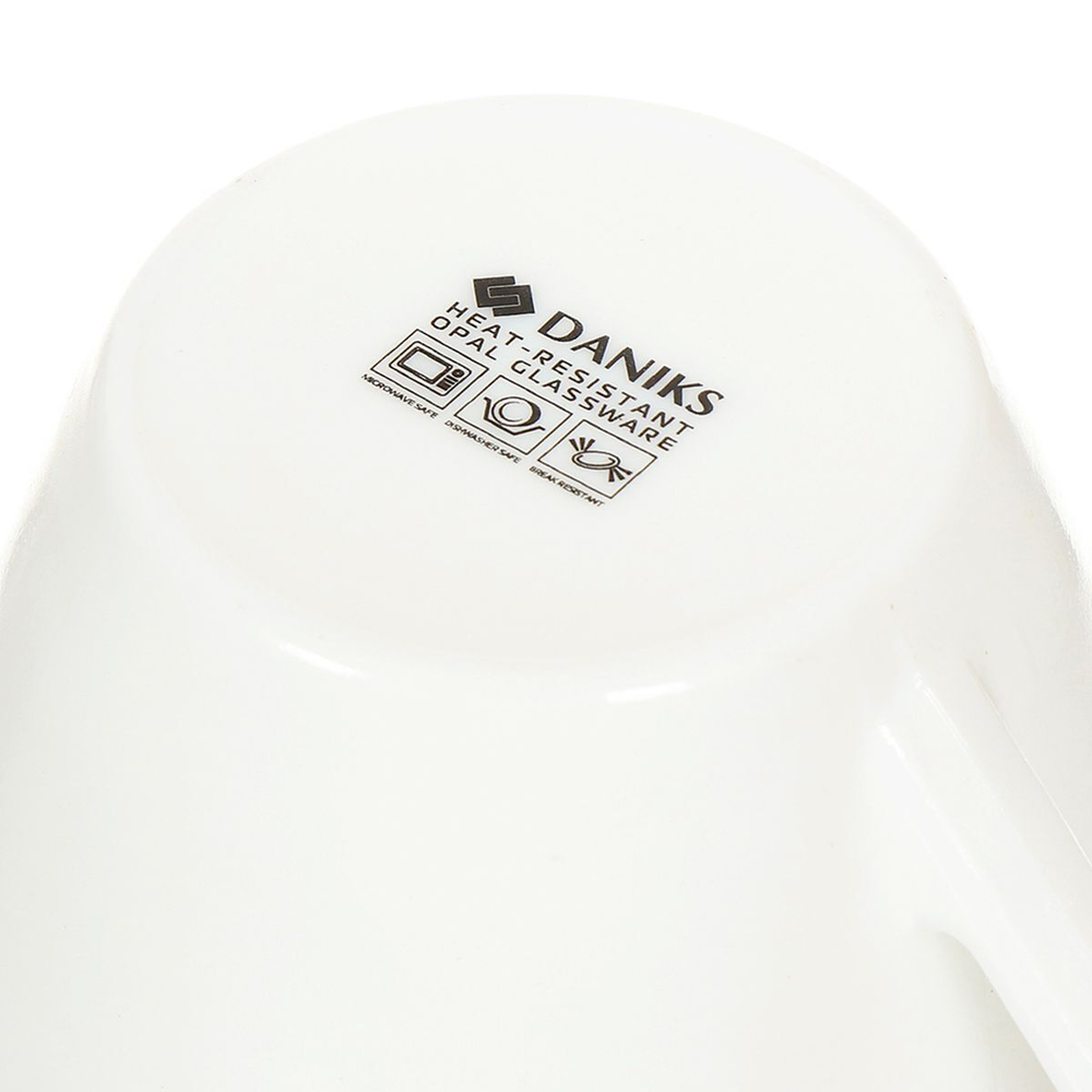 Набор чайный стеклокерам, 12 пр, 6 перс, Daniks, Белый  Квадро, FKFB-210