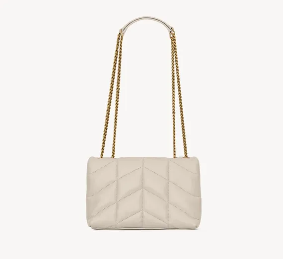 Сумка Saint Laurent Puffer Loulou, белый