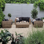 Комплект плетеной мебели Tagliamento Bounty, песочный, черный