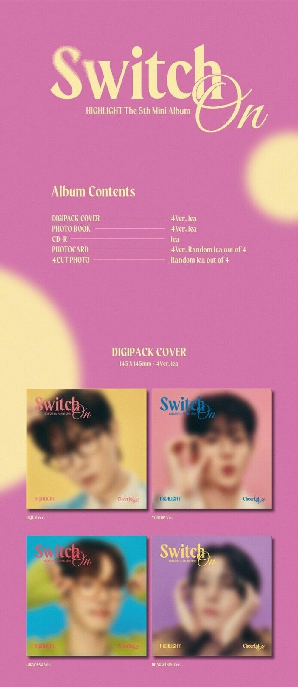 HIGHLIGHT - SWITCH ON (Digipack ver.)