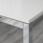 Стол обеденный - IKEA TORSBY, 135х85х75 см, белый/металлик, ТОРСБИ ИКЕА
