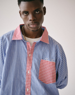 Oversized Shirt Blue-Red