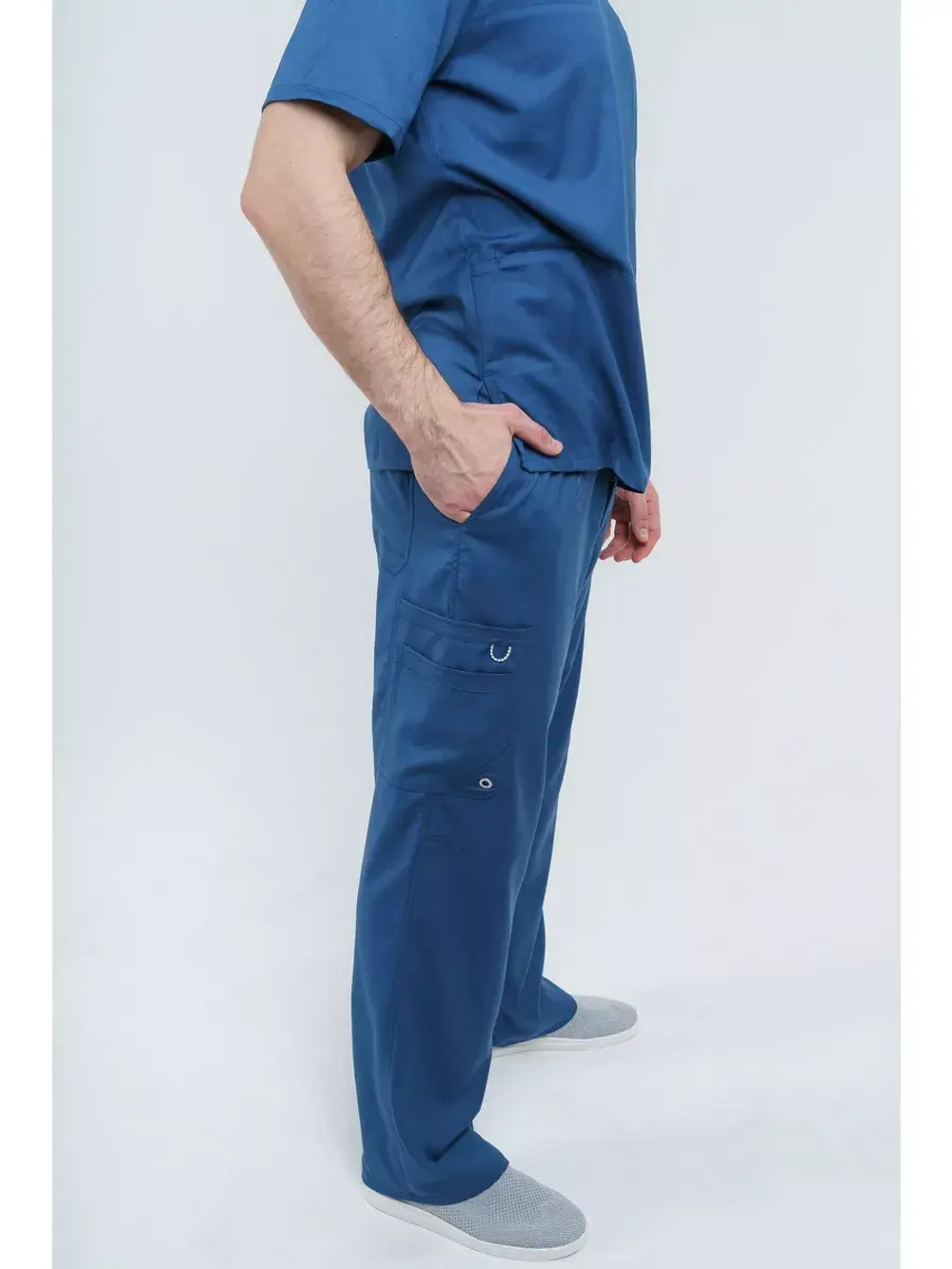 Брюки медицинские мужские спецодежда TZ610-BLU
