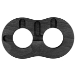 Рамка 2 постовая Пиластро, накладной монтаж, дерево, цвет Угольно-черный BF9-620-119