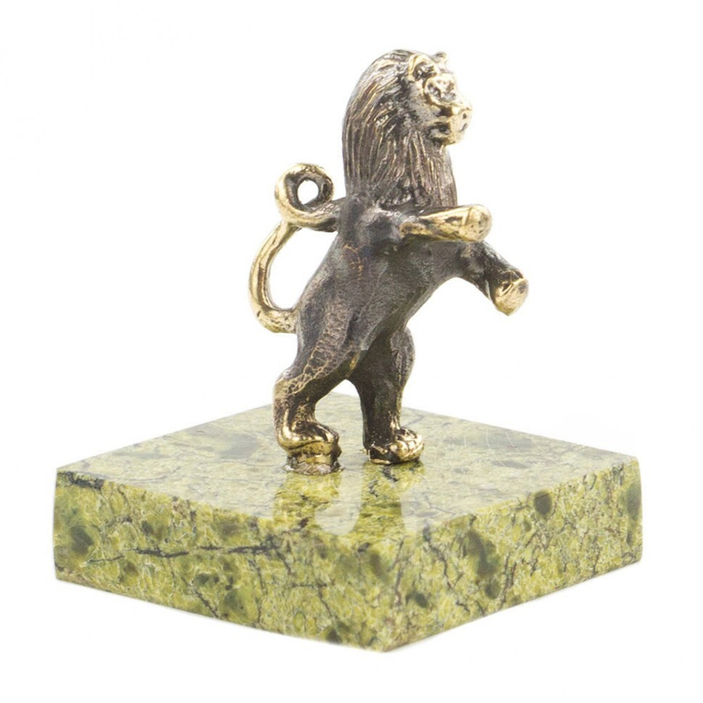 Настольная статуэтка "Лев на двух лапах" камень бронза G 120025
