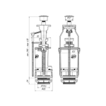 Сливной механизм Ани Пласт бел.кн.WC7010 АНИ пласт